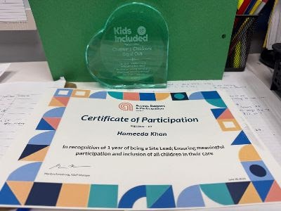 Chapter1 Royal Oak Receives Educator Training Award from ASaP Kids Included