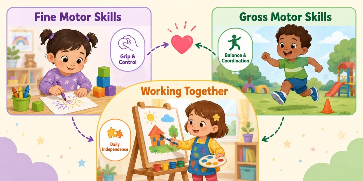 How Fine and Gross Motor Skills Work Together